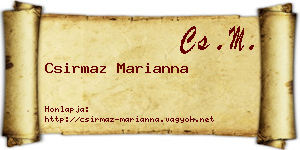 Csirmaz Marianna névjegykártya
