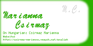 marianna csirmaz business card